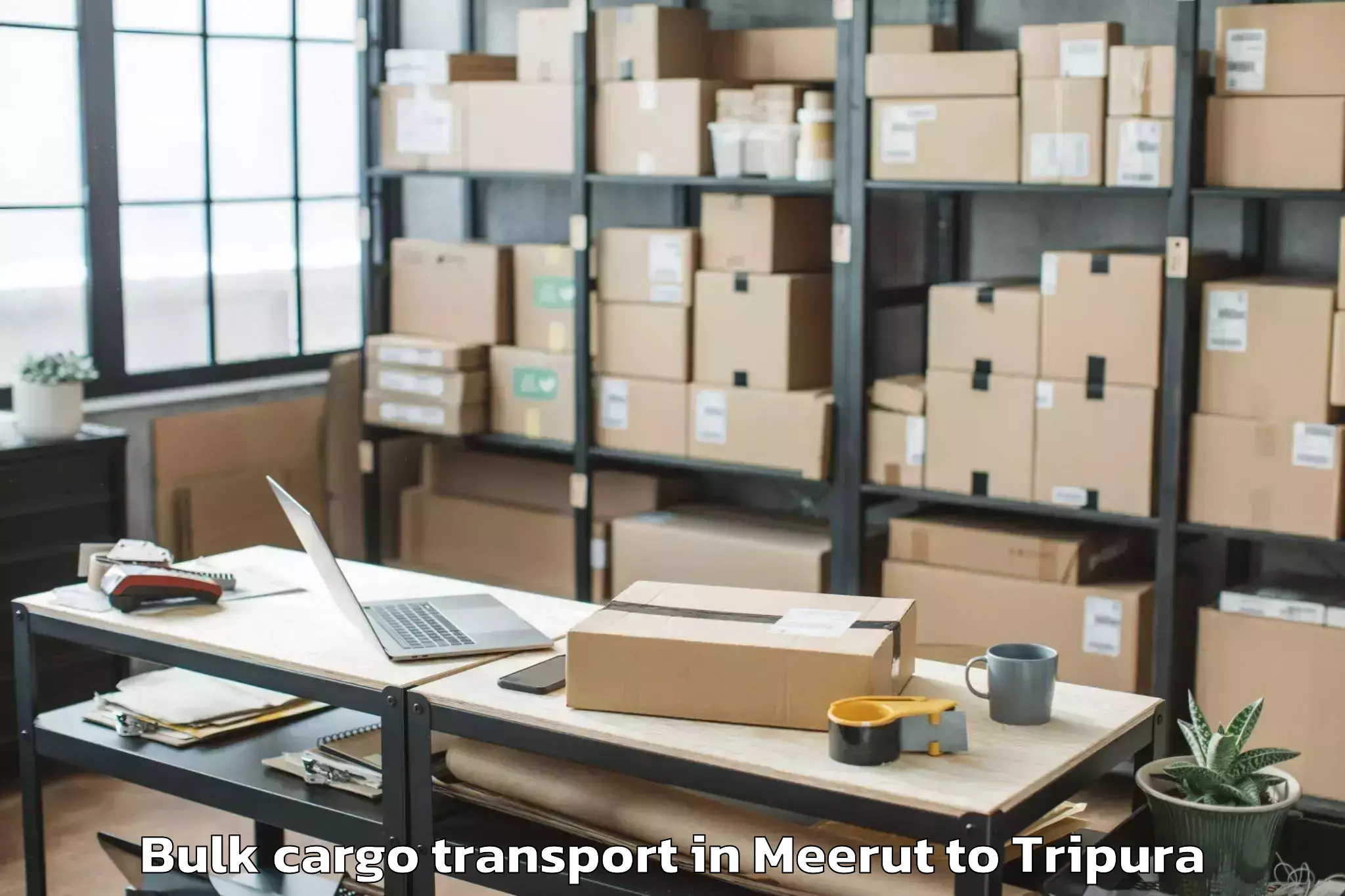 Quality Meerut to Amarpur Gomati Bulk Cargo Transport